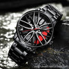 Stereoscopic Car Wheel Watch Red Dial